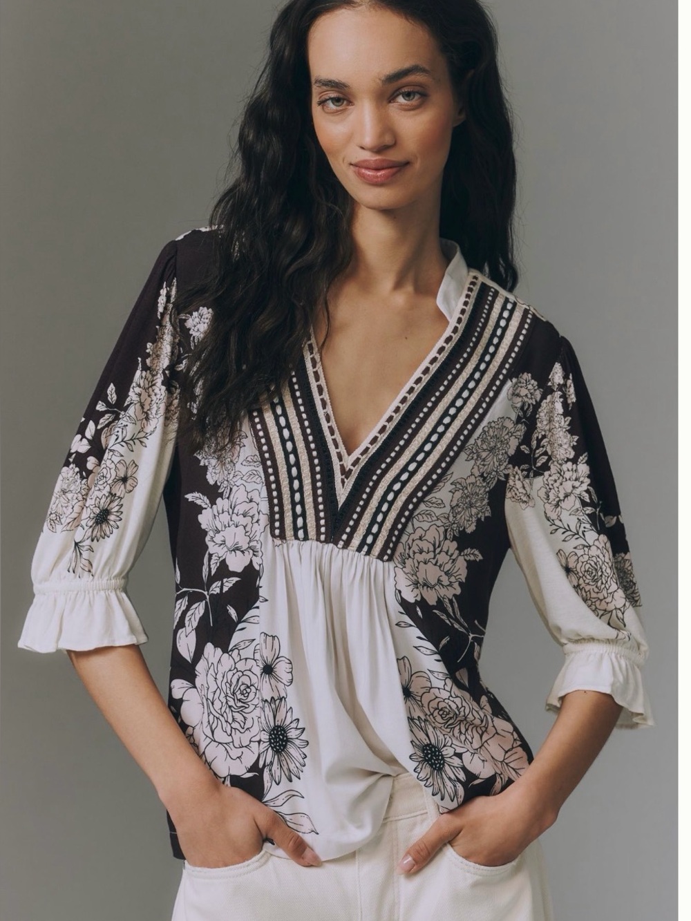 ANTHROPOLOGIE BL-NK STEPHANIE TOP